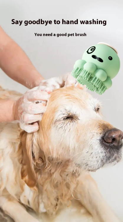 Fun Pet Bath Massage Silicone Comb