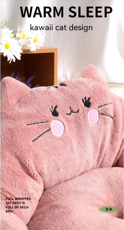 Cozy Cartoon Pet Bed for Happy Naps