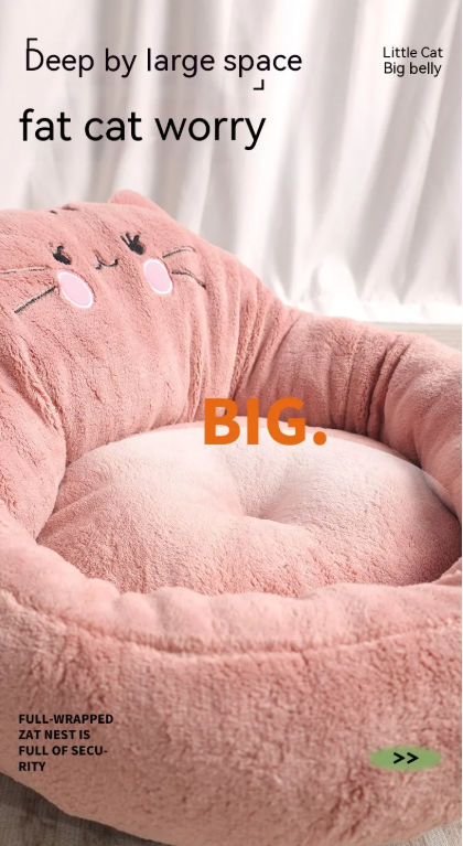 Cozy Cartoon Pet Bed for Happy Naps