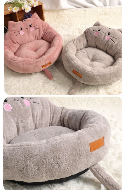 Cozy Cartoon Pet Bed for Happy Naps