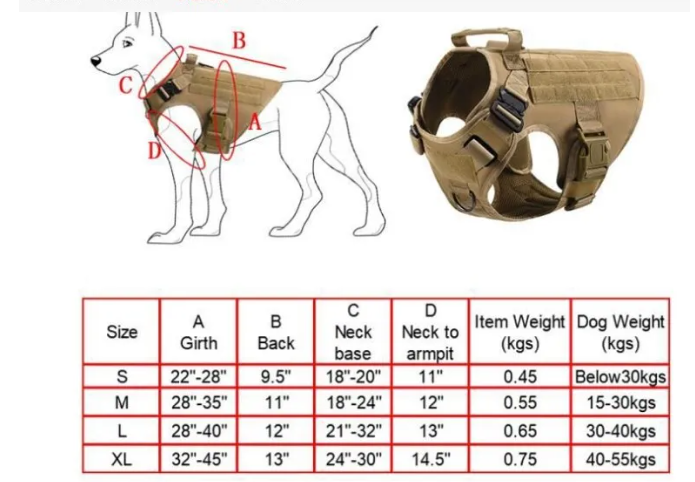 Ultimate K9 Tactical Vest Harness with Leash – All Breeds