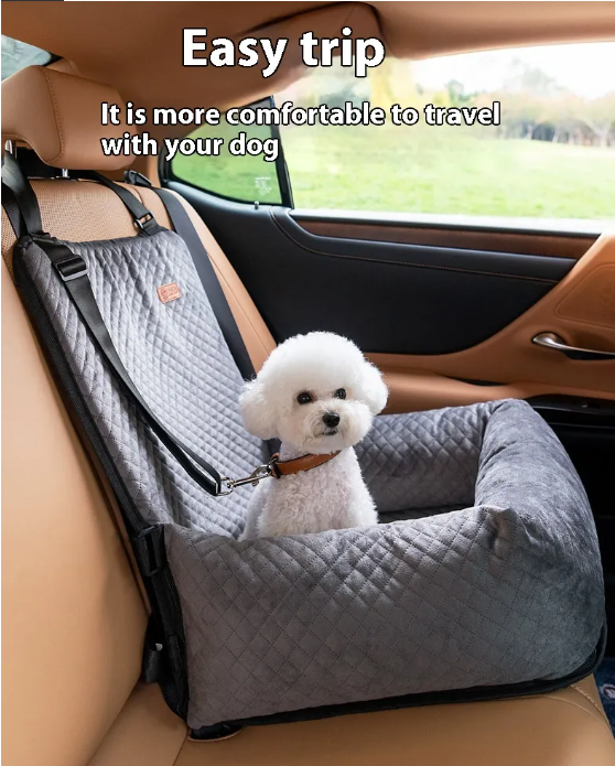 Cozy Car Seat Bed for Happy Pet Adventures