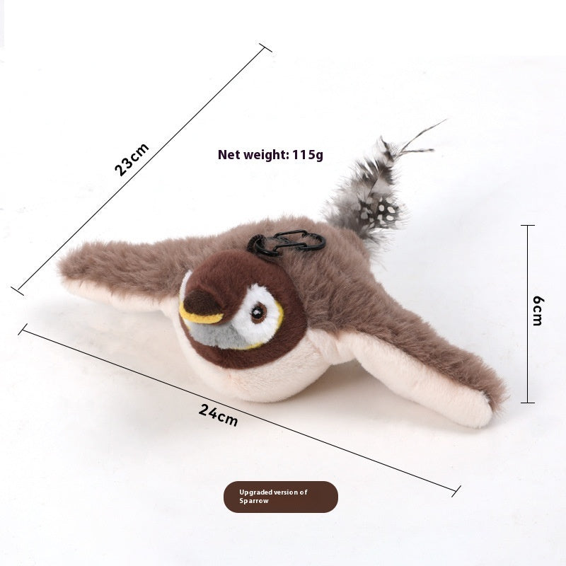 Sweet Plush Bird Buddy: Automatic Playtime for Happy Cats