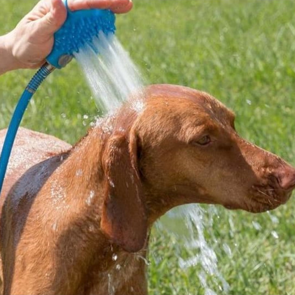 Gentle Dog Bathing Gloves with Built-in Sprayer