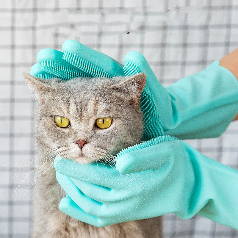 Cozy Glove Massage for Happy Pet Baths