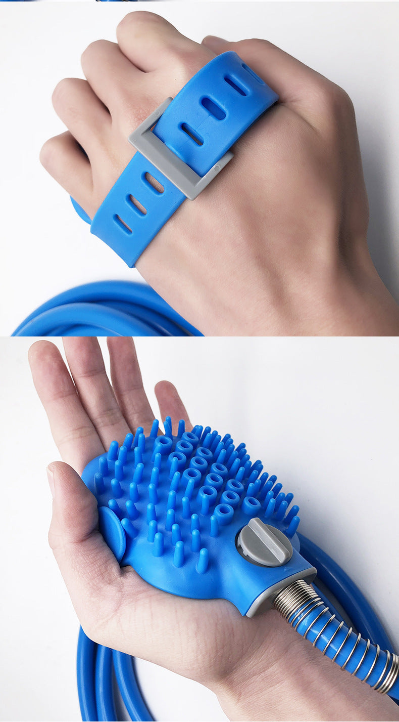 Gentle Dog Bathing Gloves with Built-in Sprayer