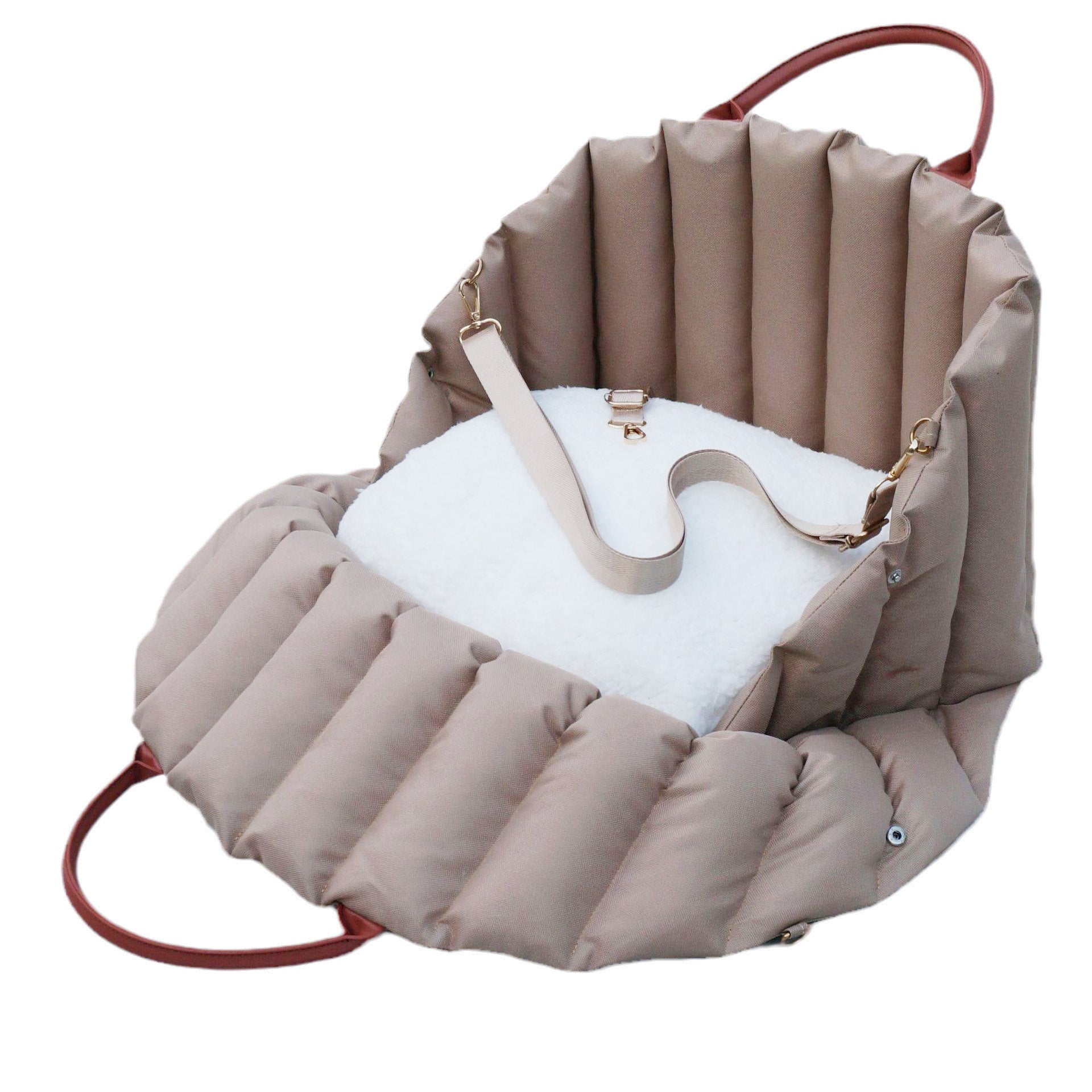 Cozy Portable Pet Carrier for Happy Car Adventures