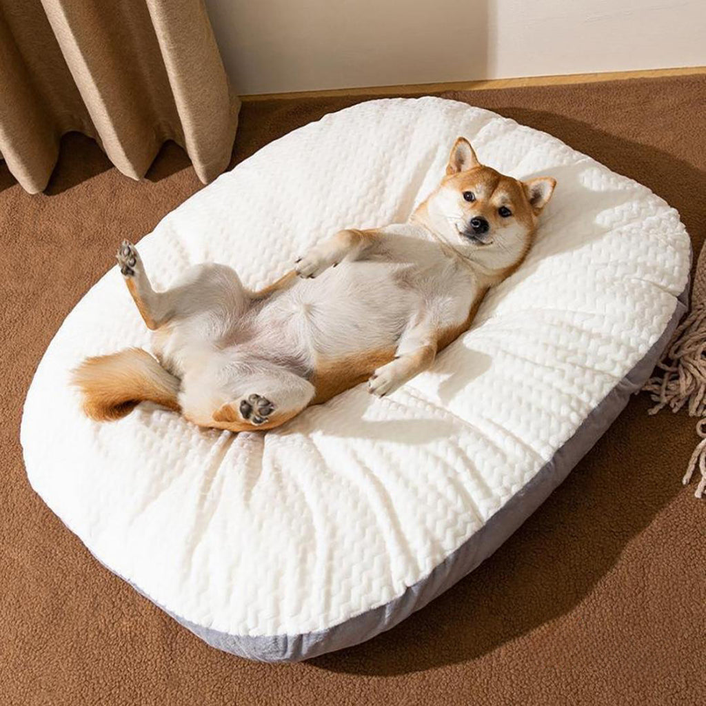 Cozy Oval Cushion: Perfect Large Dog Crate Bed