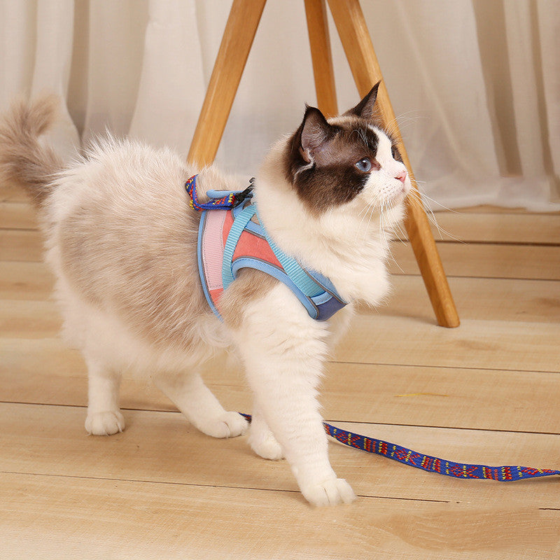 Your Cat's Bestie: Anti-Slip Reflective Leash & Harness Set