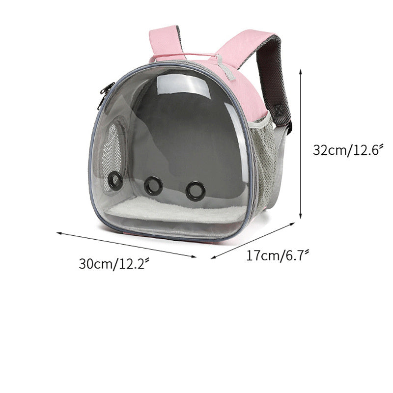 Pet Explorer Backpack: Transparent for Small Buddies!