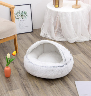 Snuggly 2-in-1 Winter Pet House Bed