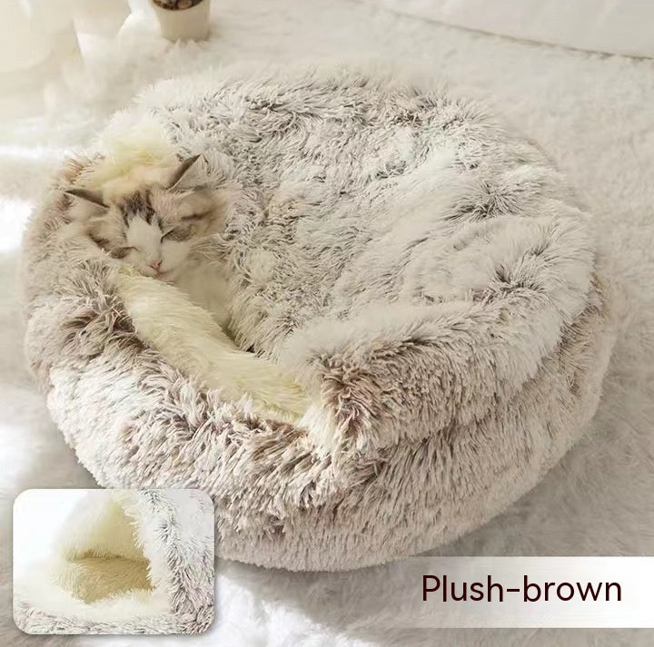 Snuggly 2-in-1 Winter Pet House Bed