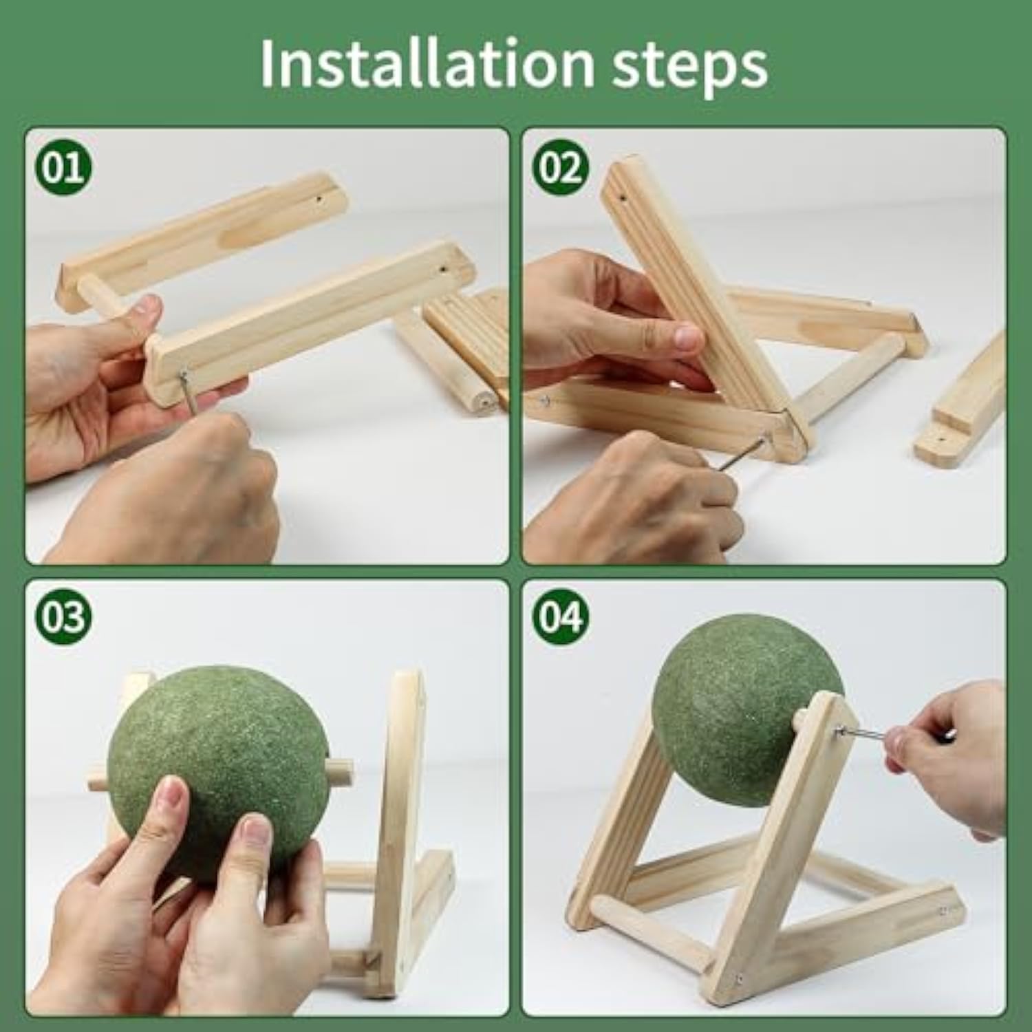 Irresistible Giant Catnip Ball Toy with Handy Holder