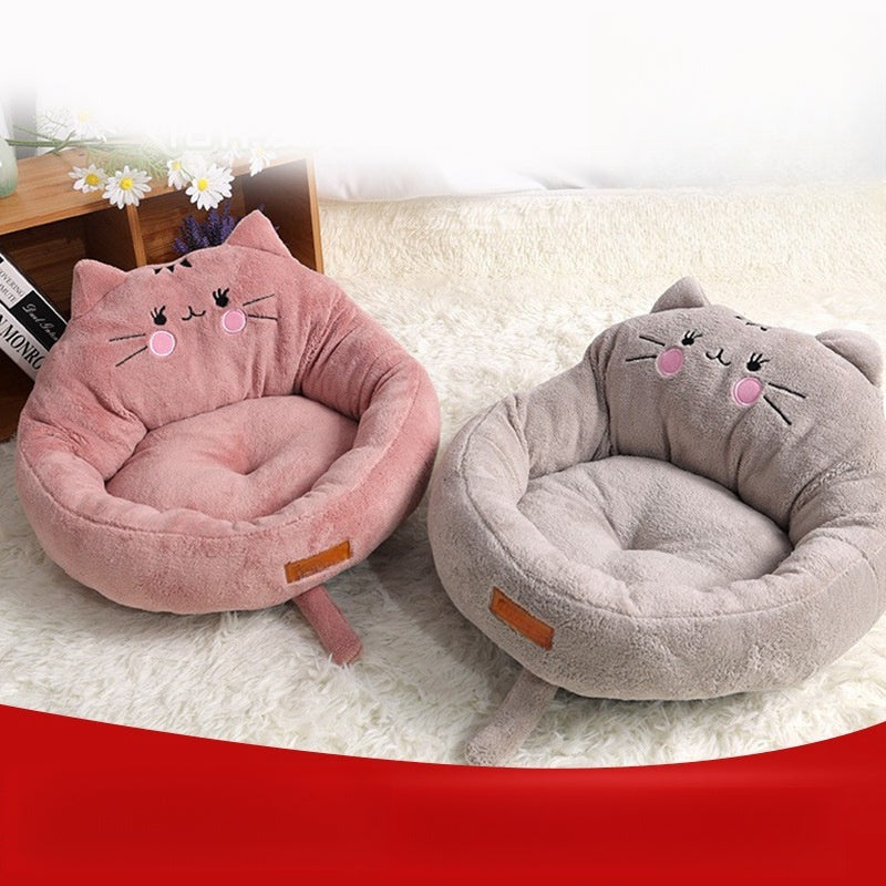 Cozy Cartoon Pet Bed for Happy Naps
